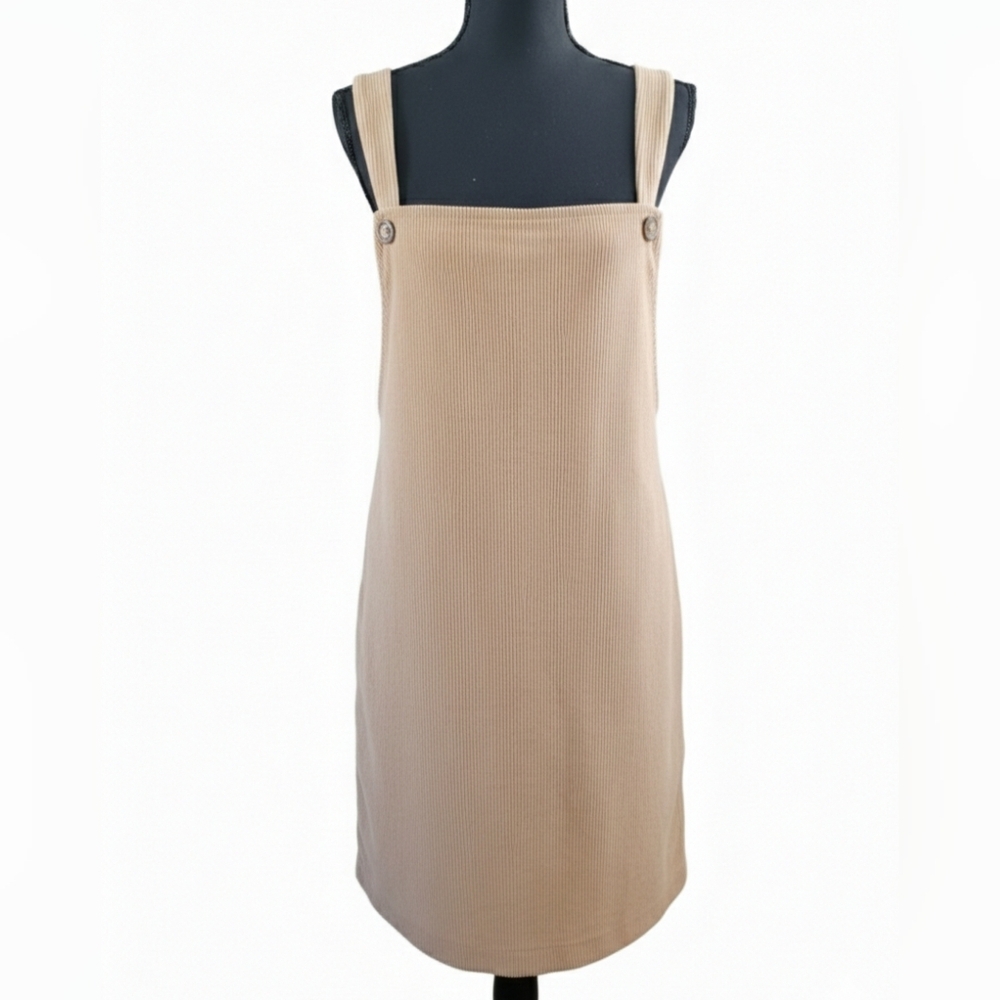 Luvamia Chic Tan Sleeveless Mini Dress